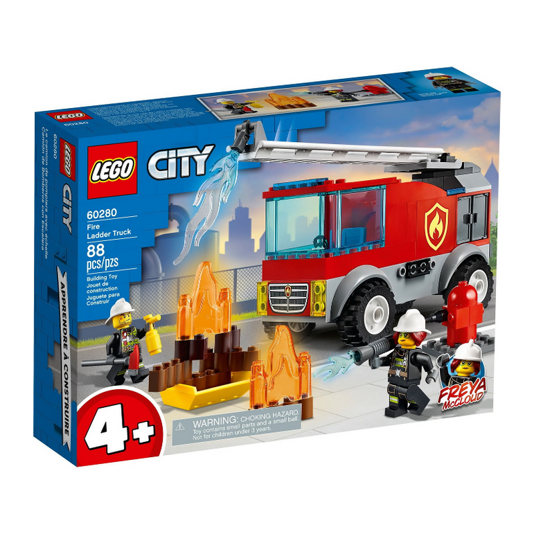 City 60280 - Le camion des pompiers avec échelle